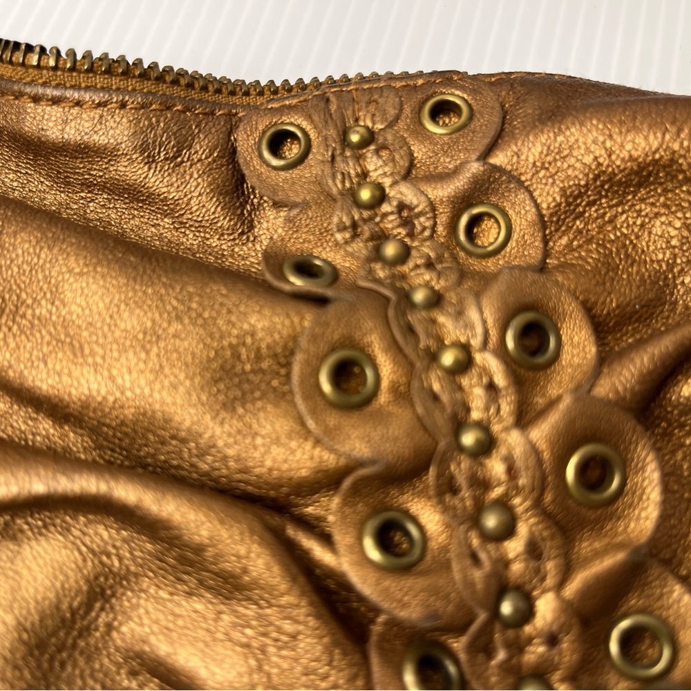 Vintage Isabella Fiore Genuine Soft Glove Leather Embellished Hand/Shoulder Bag - Picture 10 of 16